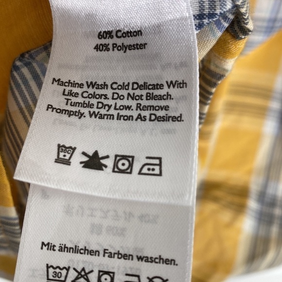 Eddie Bauer Women’s Plaid Tie-Front Blouse Size Large - Picture 3 of 5